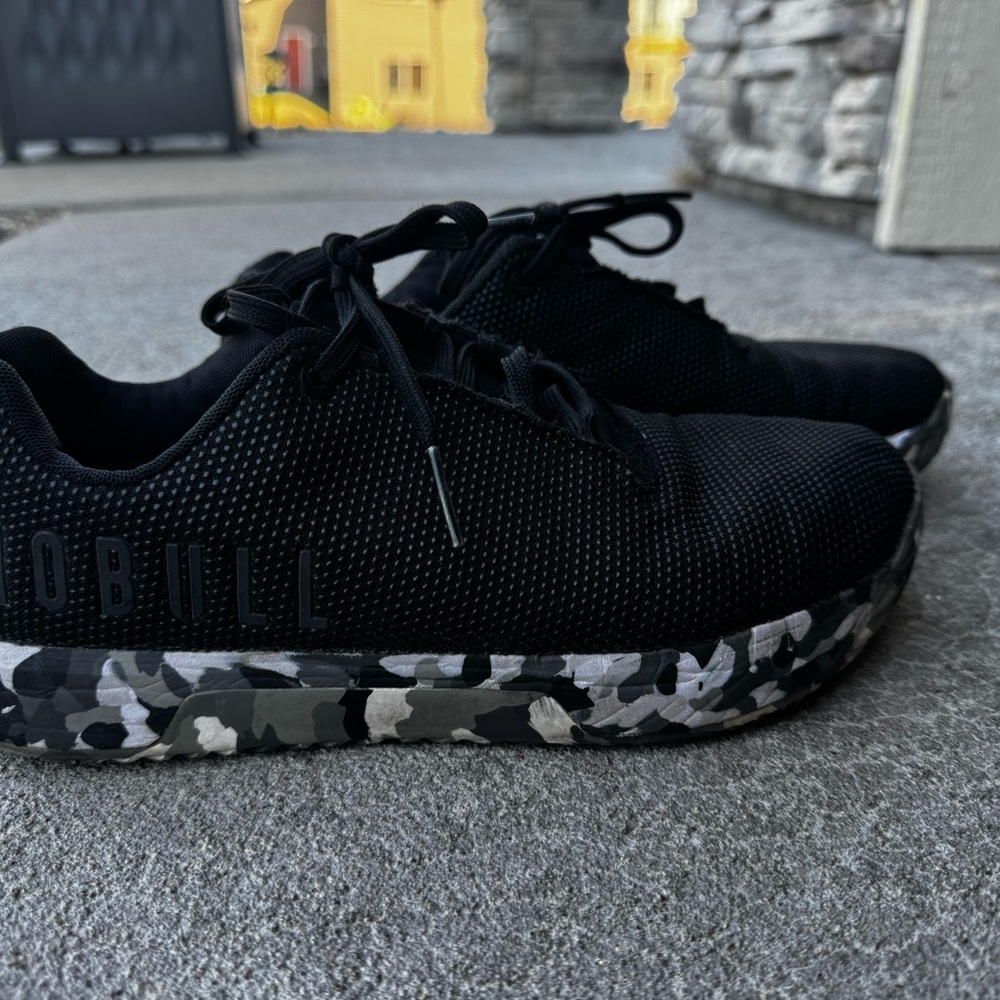 NOBULL Men's Black Athletic Shoes with Camo Sole